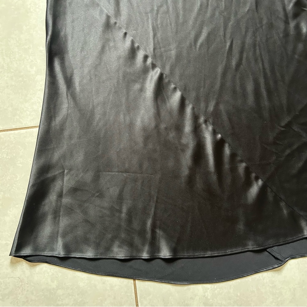Victorias Secret Black Maxi Slip Dress Satin - Picture 2 of 8